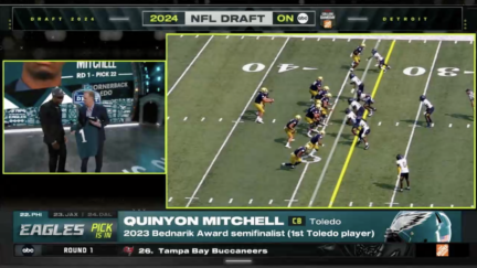 Nick Saban reacts to Eagles drafting Quinyon Mitchell